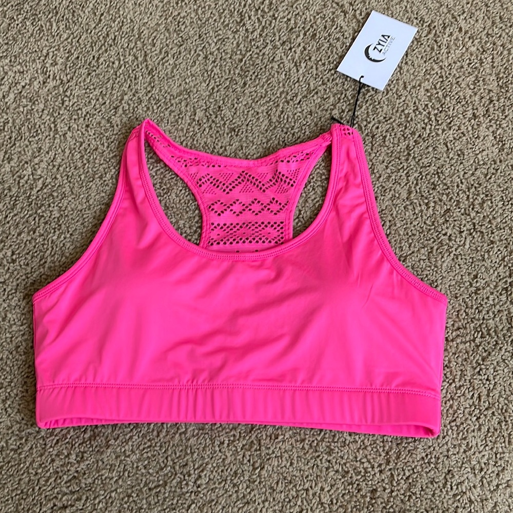 Zyia Hot Pink Bomber Bra, XL